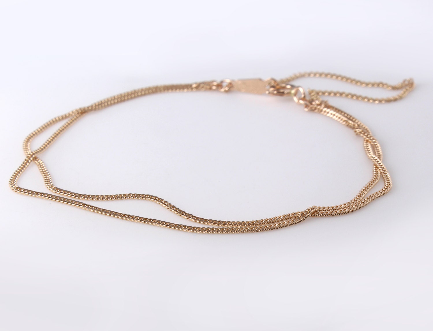 14k Solid Gold Delicate Bracelet Dainty Chain Bracelet Thin 