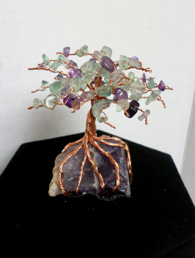 Amethyst & Fluorite Tree of Life Copper by TwistedFingerDesigns