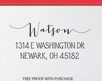 Personalized Return Address Stamp, Custom Address Stamp - 8S