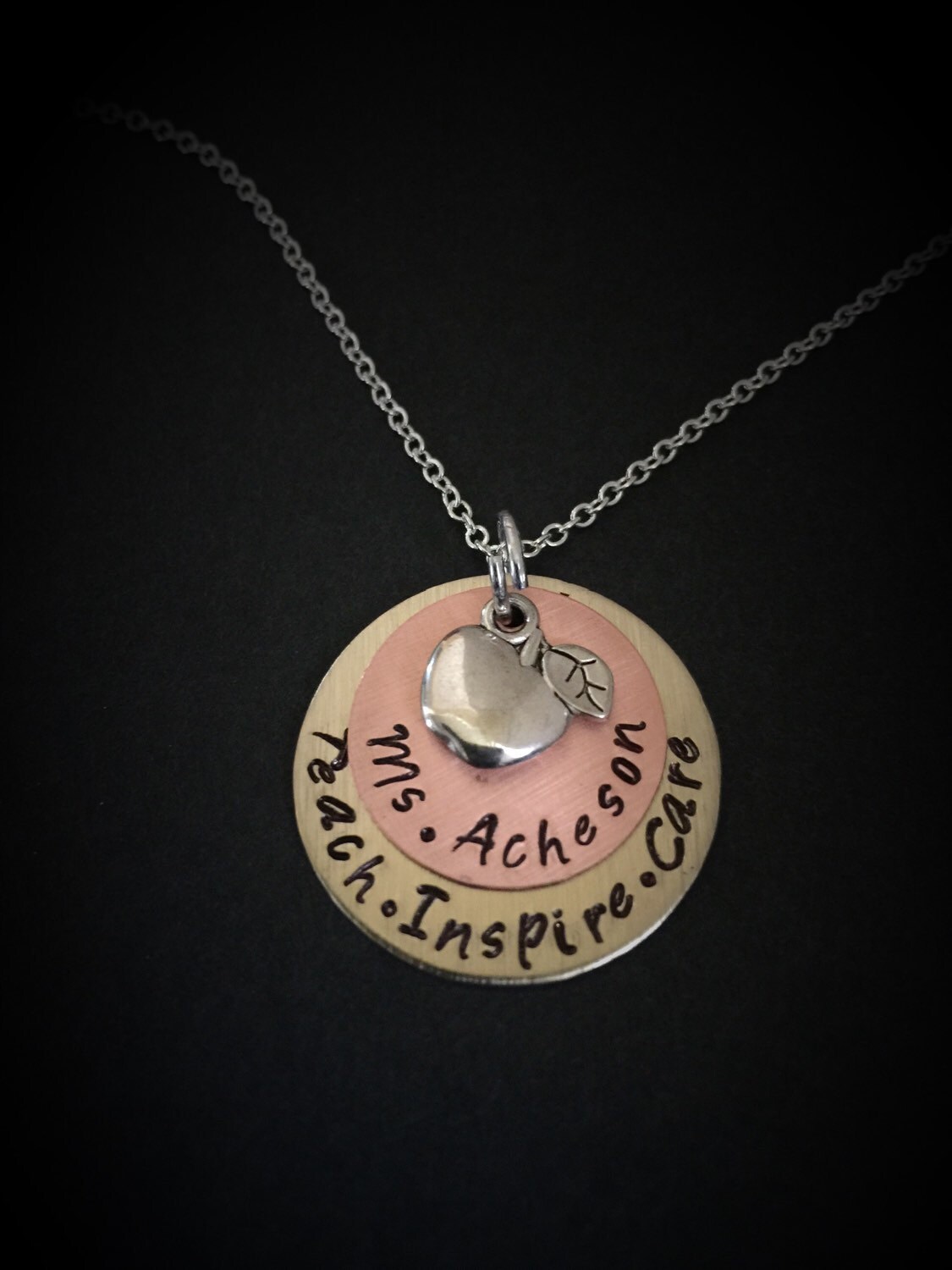 Personalized Teacher NecklaceTeacher's by 3sisterscollections