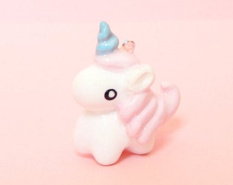 Unicorn Polymer Clay Charm - Unicorn Charm - Unicorn Figurine - Kawaii Unicorn - Clay Unicorn - Unicorn Necklace - ON SALE