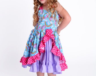 Girls Unicorn Dress - Girls Rainbow Dress - Toddler Unicorn Dress - Toddler Rainbow Dress - Girls Dress - Girls Boutique Dress - Party Dress