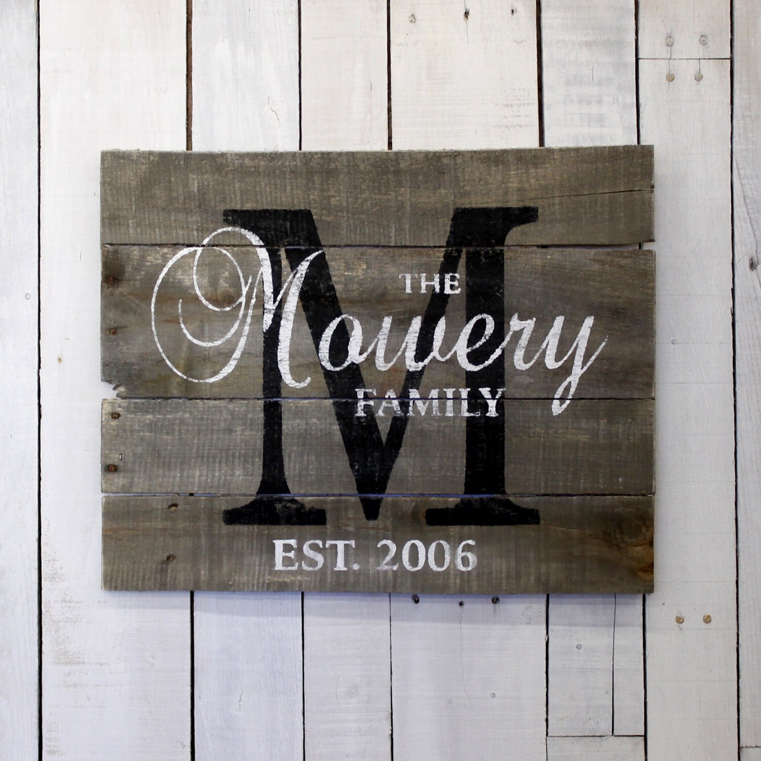 Custom Wood Sign Pallet Last Name Sign By Everydaycreationsjen