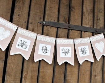 Love banner Wedding banner Love Wedding bunting Valentines banner Love garlands Shabby wedding decor Wedding garland Wedding decorations