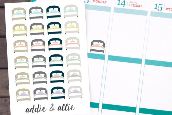 Bed Stickers Change the sheets stickers Bed by ColorPopPaperCo