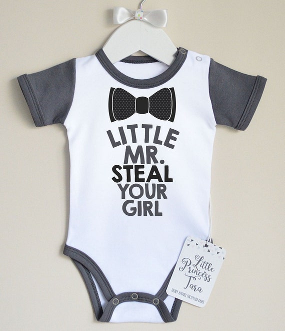 Cute Baby Boy Baby Romper. Hipster Baby Boy Shirt. Little Mr.