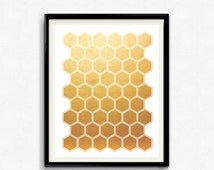Unique modern hexagon related items | Etsy