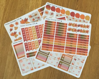 Autumn Leaves Theme ECLP & Happy Planner Weekly Planner Stickers