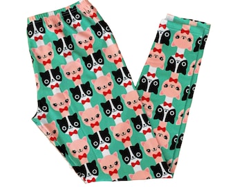 Fancy Cat Leggings - Size S-3X
