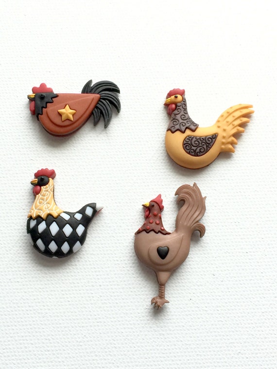 Chicken Magnets Hen Magnets Chicken Coop by AwesomeCraftSupplies