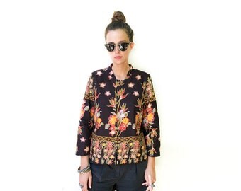 Floral Jacket, Boho Jacket, African Clothing, Summer Jacket, African Print Jacket, Floral Blazer, Bohemian Jacket, Modern Clothing / M