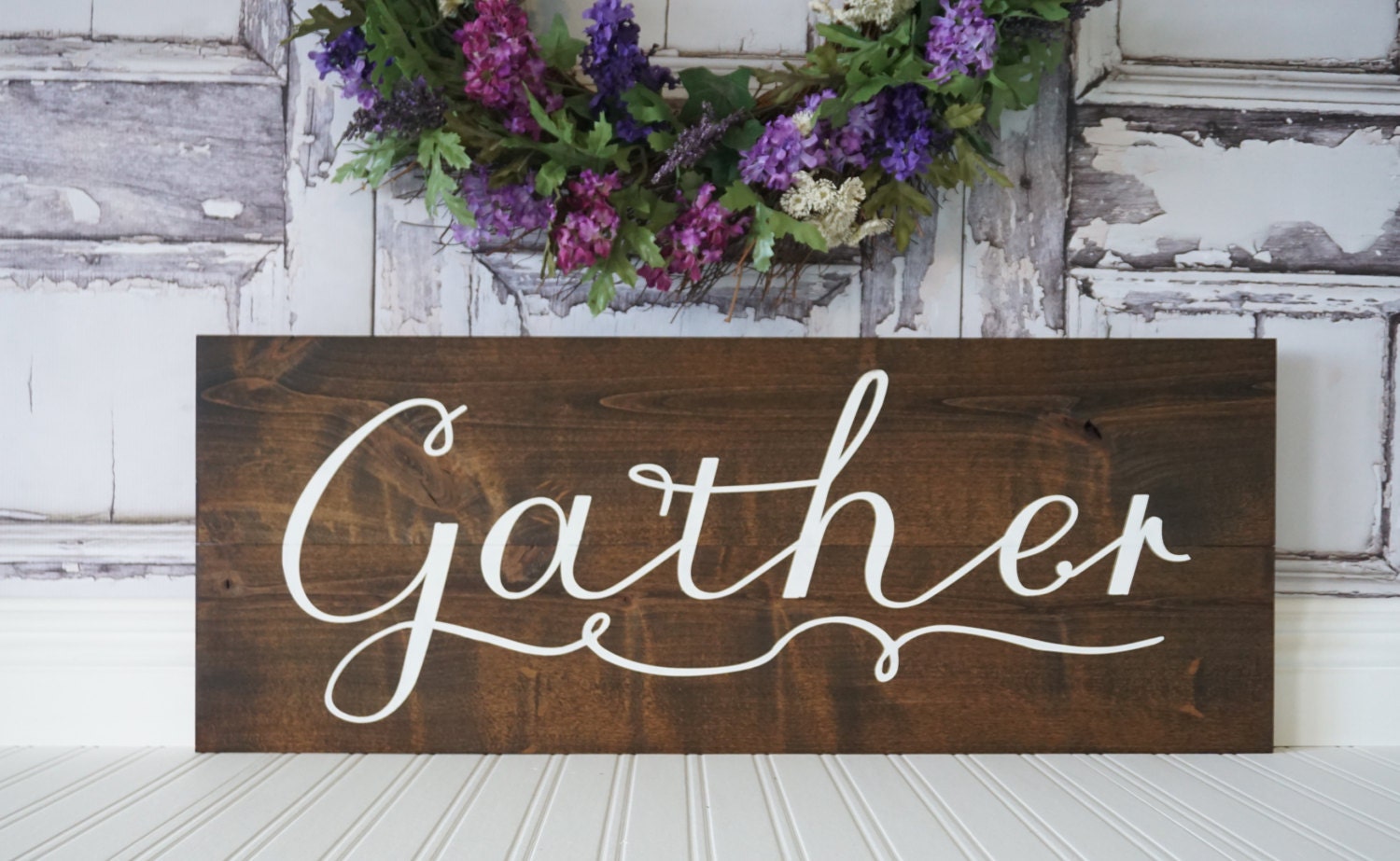 wooden sign dining room