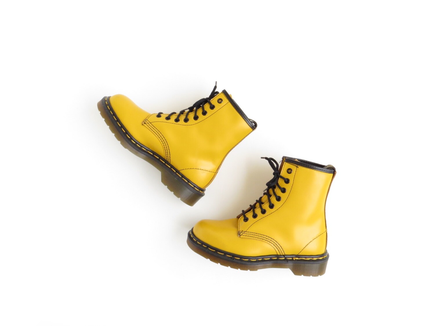 Yellow Dr Martens Boots Doc Martens Boot 90s Soft Grunge Ankle