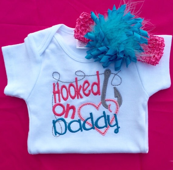 Fishing fishing onesie hooked on daddy girl fishing onesie