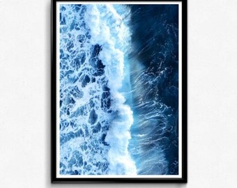 Ocean Coastal Decor, Sea Wave Wall Art, Coastal Print Set, Coastal Decor Ideas, Ocean Wave Wall Art, Ocean Printable Art, Oceane Photography