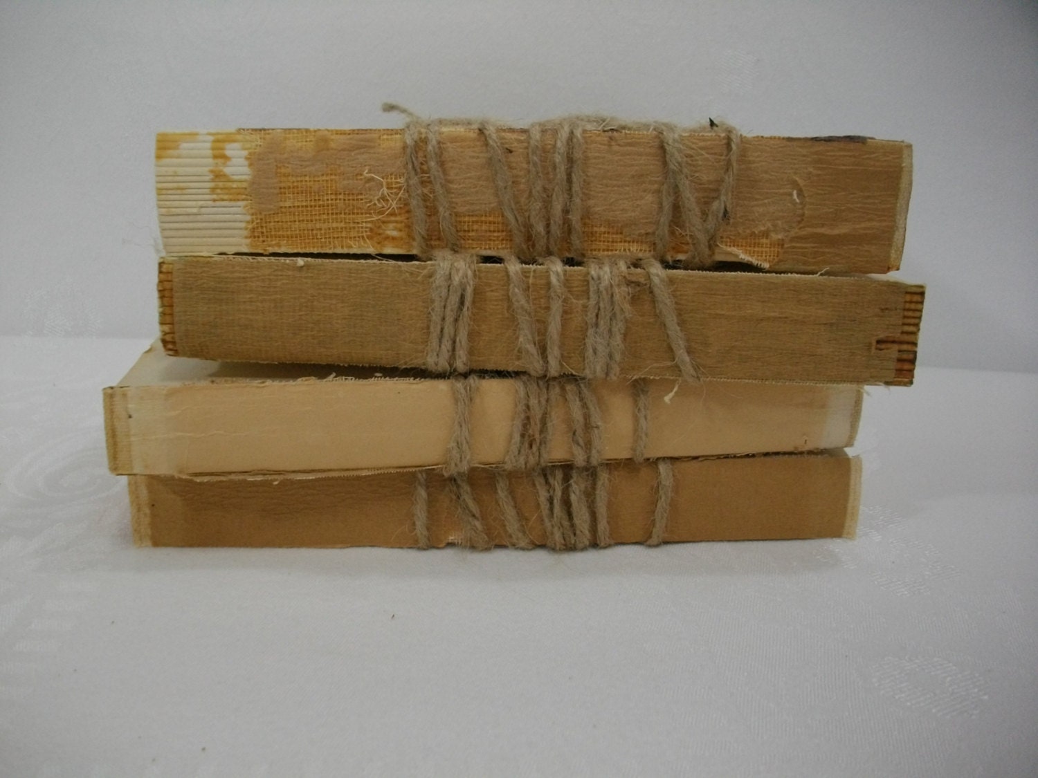 Unbound Books / Rustic Vintage Unbound Books Wrapped in Twine