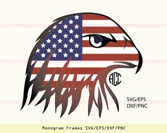 Eagle Svg, America eagle svg, eagle decal, INSTANT DOWNLOAD eagle monogram frames, silhouette cameo, svg file for cricut - Royalty Free.