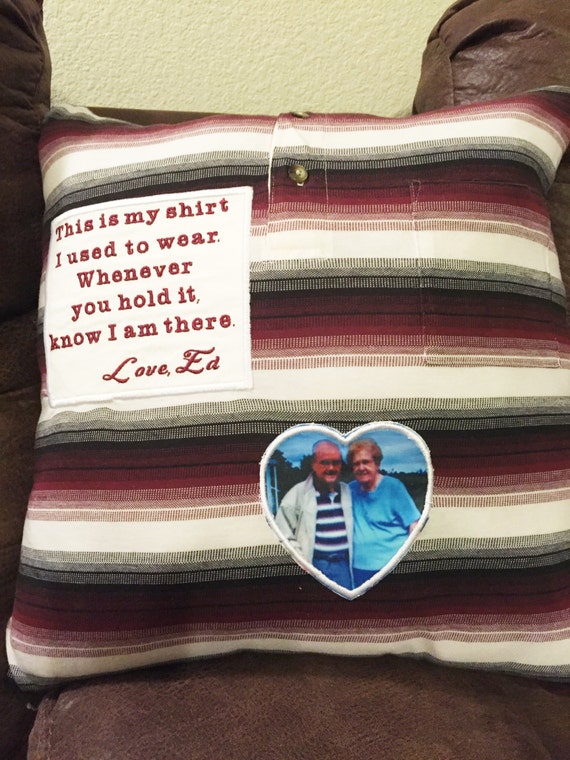 Memory Pillow Lost loved one Father Brother Mother Sister