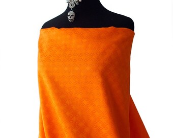 orange cotton jacquard high quality substantial shiny