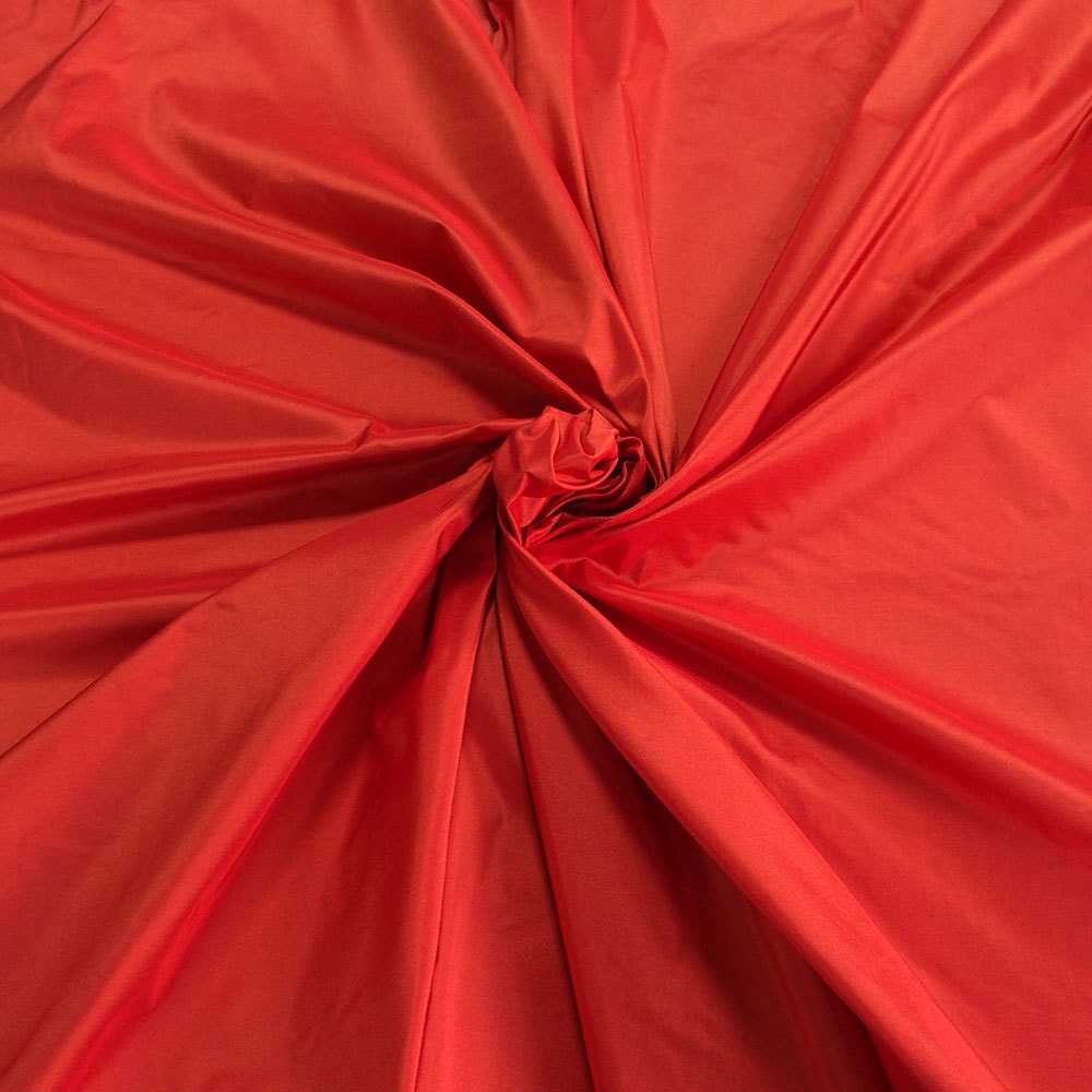 Red silk Taffeta fabric yardage By the Yard 60 wide 100