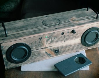 SALE: Large One-Of-A-Kind Bluetooth Speaker > Rusticated > Distressed > Artisan Crafted > Reclaimed > Repurposed > Made In California, USA
