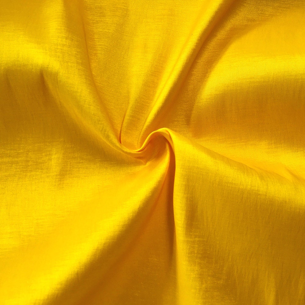 Bright Yellow Taffeta Stretch Fabric 2Way Stretch 58" Wide By The Yard