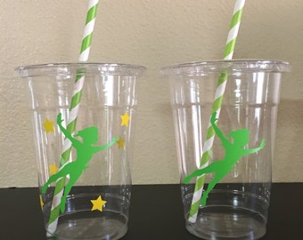 Peter Pan Party cups, Peter pan Birthday party cups