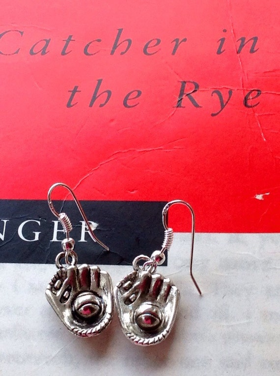 Catcher In The Rye Baseball Glove Charm Earrings Holden