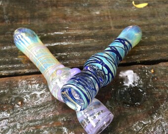 Blue and Purple Chillum Set
