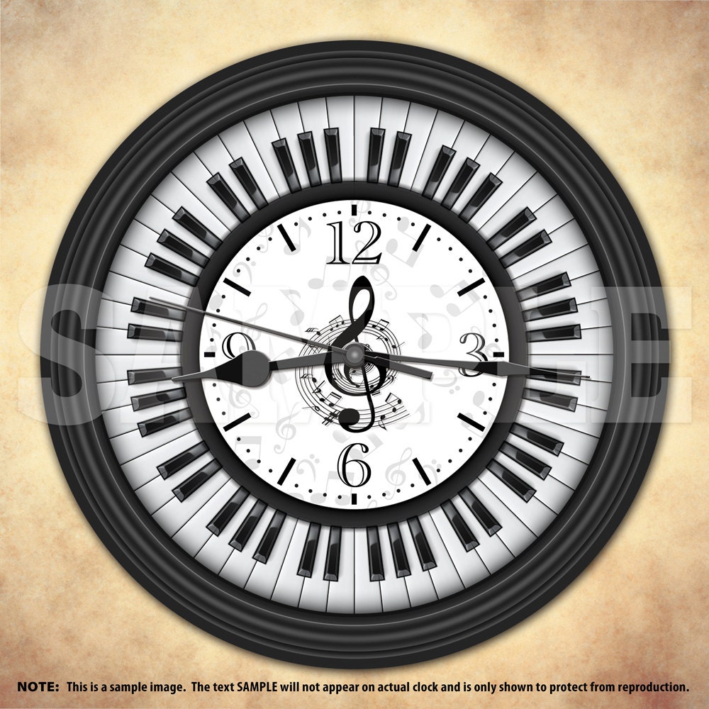 Piano Keys Decorative Wall Clock