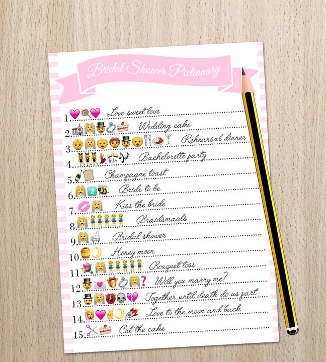 top emoji bridal shower game free printable aubrey blog