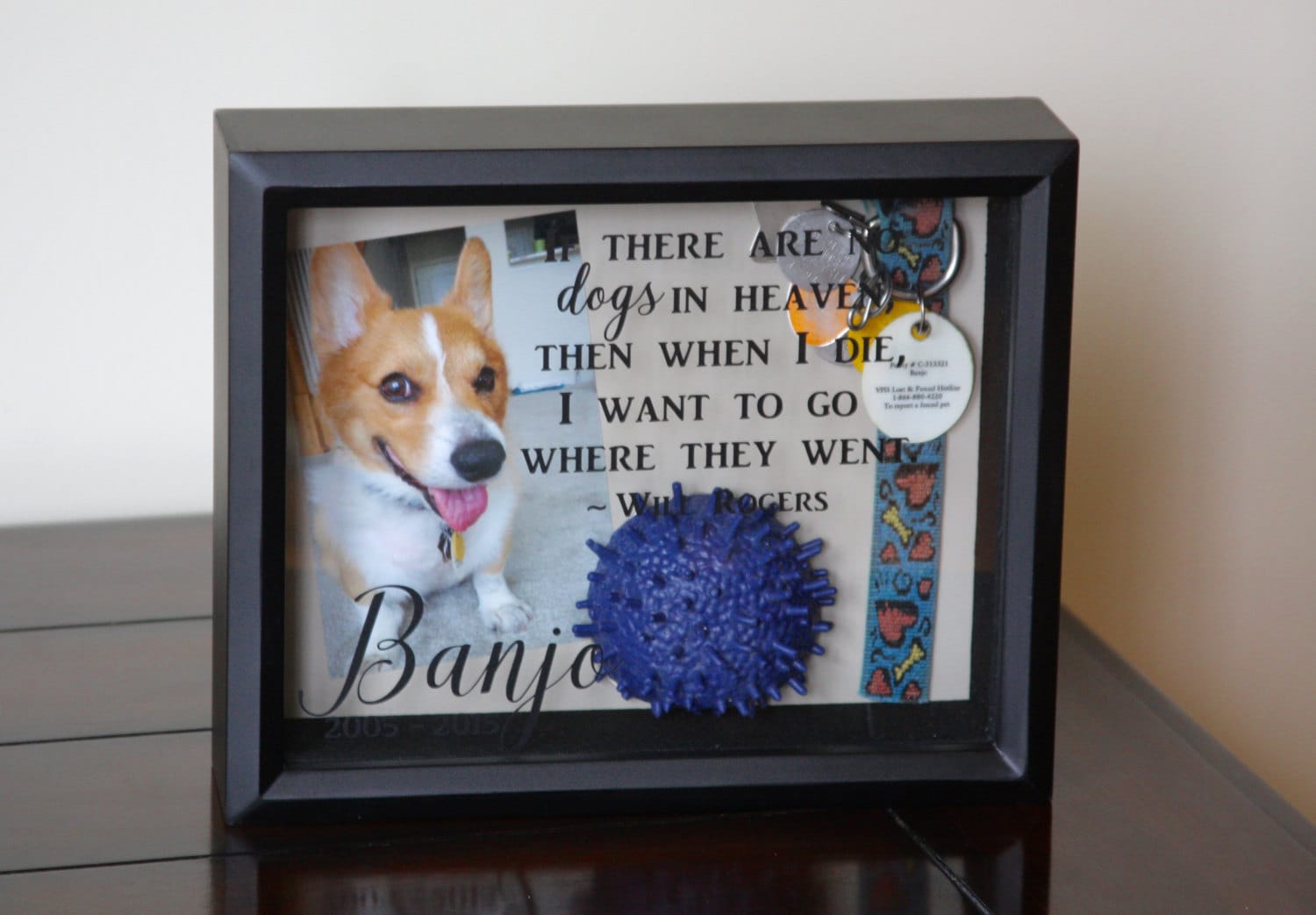 Pet Memorial Shadow Box: Dog Memorial Shadow Box Cat