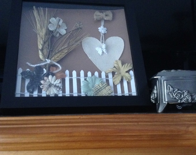Shadowbox Heart and Butterfly