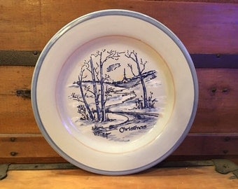 Christmas Plate Louisville Stoneware-Made in Kentucky 1980s/90s