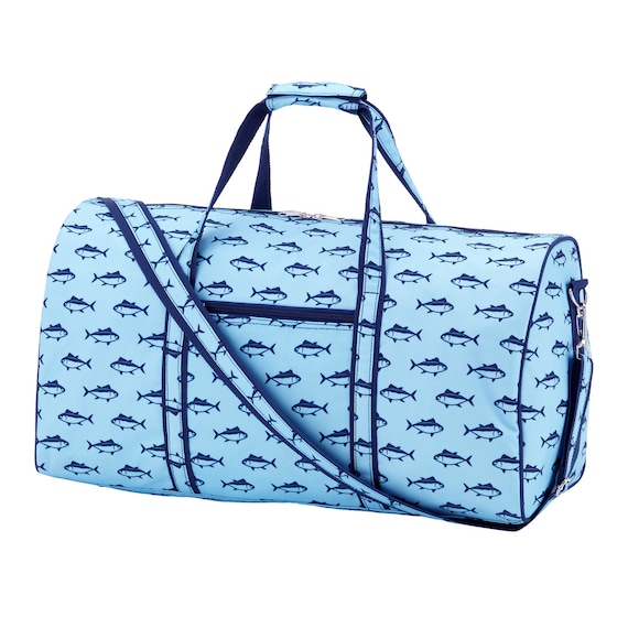 Personalized Boys Blue Finn Duffel Bag by CustomBlingzNThingz