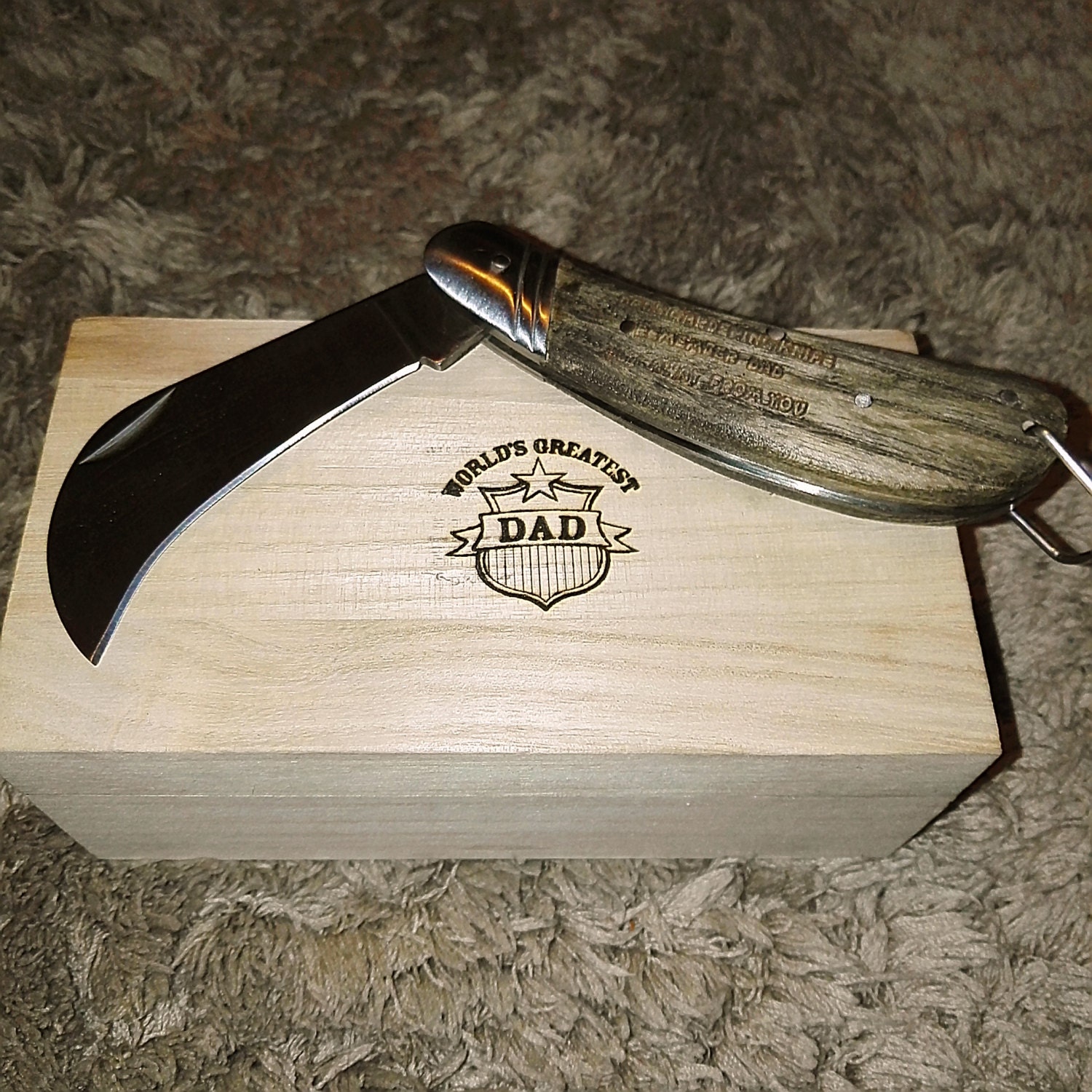 Rustic Natural Wooden handle Pruning knife Gardening Tool