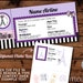 PARIS Invite Passport Invitation Ticket INSTANT DOWNLOAD