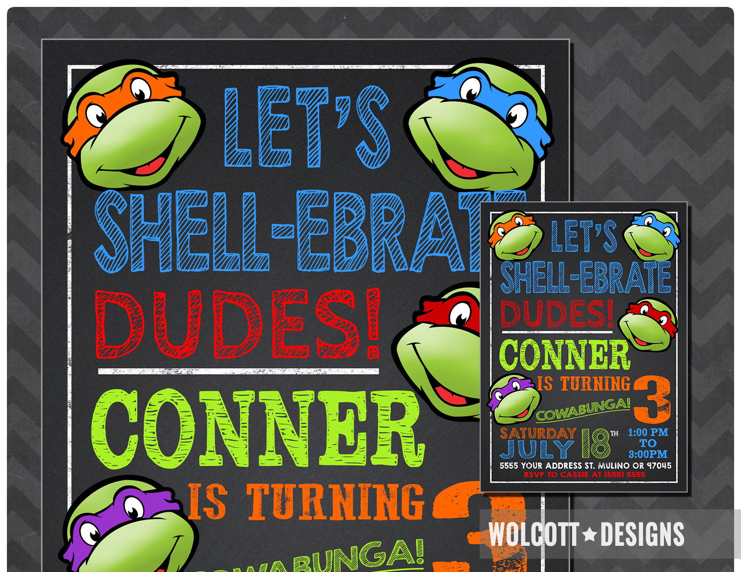 Tmnt Invitations 1