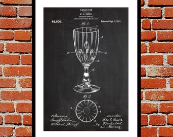 Drinking Goblet Patent, Goblet Poster, Goblet Blueprint, Goblet Print, Goblet Art, Goblet Decor