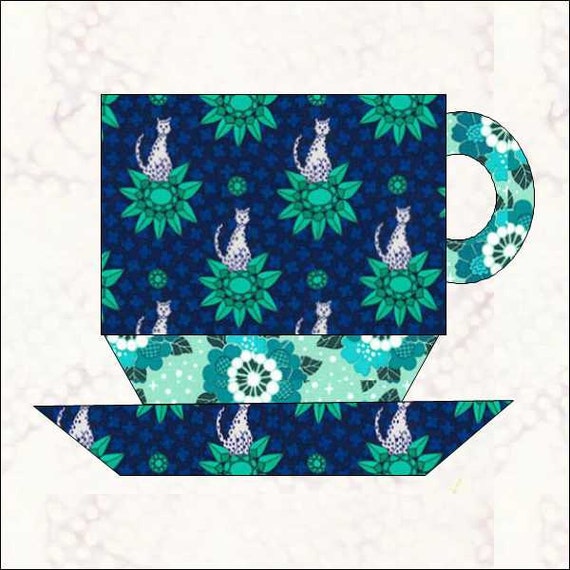 coffee cup pattern cup quilt block tea quilt applique