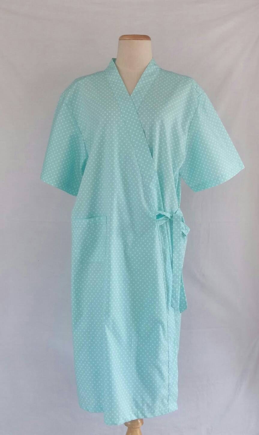 Kimono Robe L / Hospital Gown / Post Surgery Gown by HappyCarewear