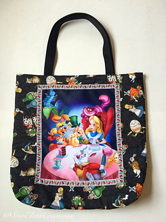 Alice in Wonderland Disney Tote Bag Purse by SewElsasCreations