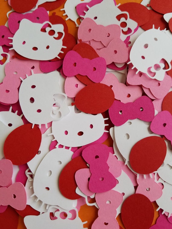 Handmade Hello Kitty Confetti with Balloons by Doodlebugaboo