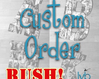Custom Photo Collage, Letter Photo Collage, Wall Art, Personal Collage, Photo Collage, Personal Photos, Customized Photo Letters, Wall Art