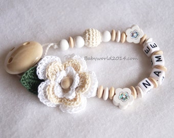 Dummy chain/ Dummy clip/ Pacifier chain/ Pacifier clip/ Pacifier holder with name
