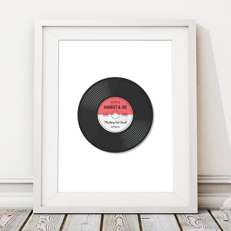 Record Wedding Guest Book Wedding Guest Book by BirdAndKeyUK