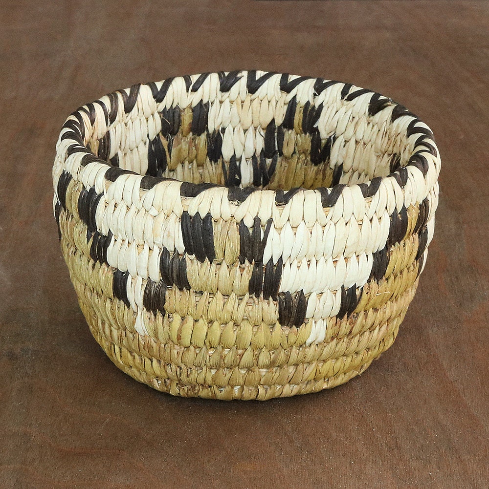 Native American Woven Basket Vintage Tohono O'odham