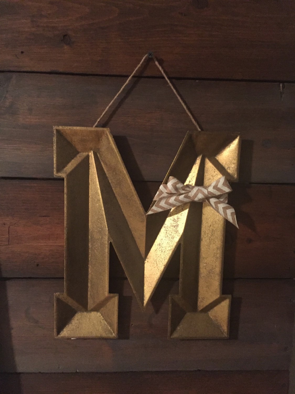 Rustic metal wall decor letter H initial by BLalaShadowBoxes