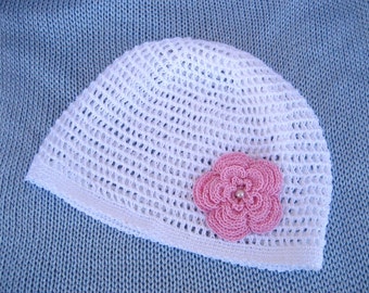 Girls hat White baby crochet sun hat baby girl crochet baby hat summer hat baby gift baby Accessories beach hat cute hat flower beach hat