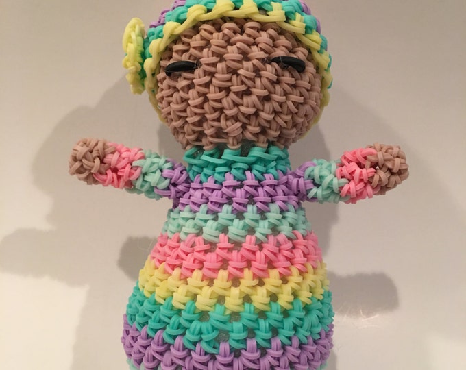 Baby Doll Rubber Band Figure, Rainbow Loom Loomigurumi, Rainbow Loom Doll
